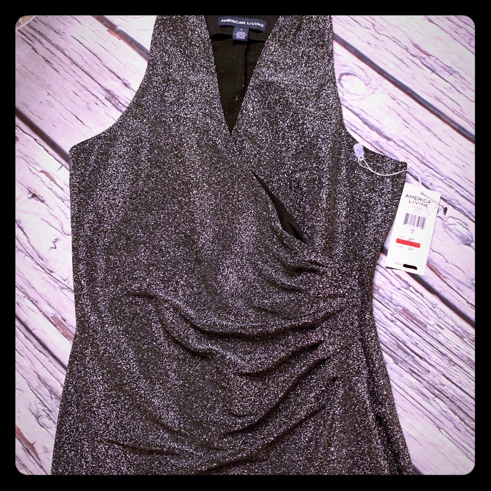 NWT: Macys American Living . Silver size 6 dress